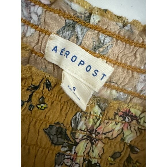 Aeropostale Floral Off-Shoulder Flowy Sleeve Top Size S - Picture 4 of 4